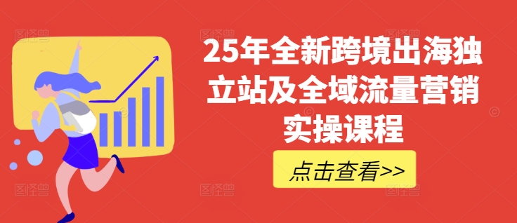 25年全新跨境出海独立站及全域流量营销实操课程，跨境电商独立站TIKTOK全域营销普货特货玩法大全-chywc