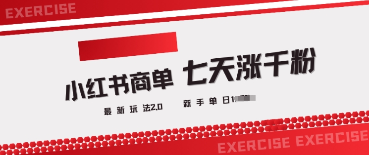 小红书商单2.0最新玩法，3天涨千粉单日变现多张-chywc