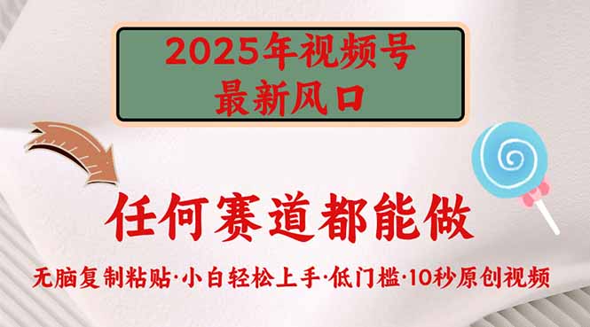 2025年视频号新风口，低门槛只需要无脑执行-chywc