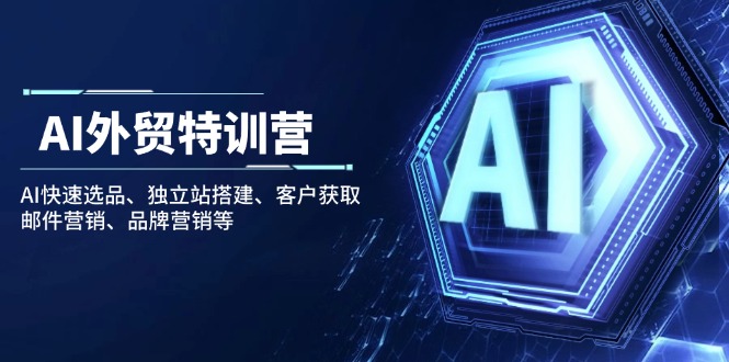 AI外贸特训营：AI快速选品、独立站搭建、客户获取、邮件营销、品牌营销等-chywc