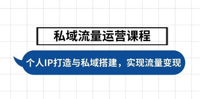 私域流量运营课程，个人IP打造与私域搭建，助力学员实现流量变现-chywc