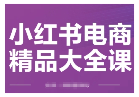 小红书电商精品大全课，快速掌握小红书运营技巧，实现精准引流与爆单目标，轻松玩转小红书电商(更新2月)-chywc