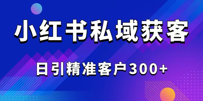 2025最新小红书平台引流获客截流自热玩法讲解，日引精准客户300+-chywc