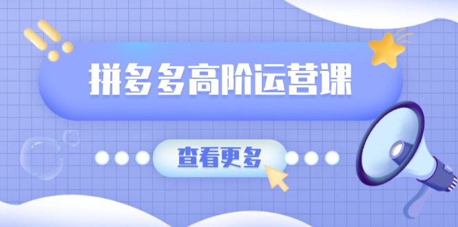 拼多多高阶运营课：极致群爆款玩法，轻付费无尽复制，打造单品爆款之路-chywc