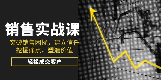 销售实战课，突破销售困扰，建立信任，挖掘痛点，塑造价值，轻松成交客户-chywc