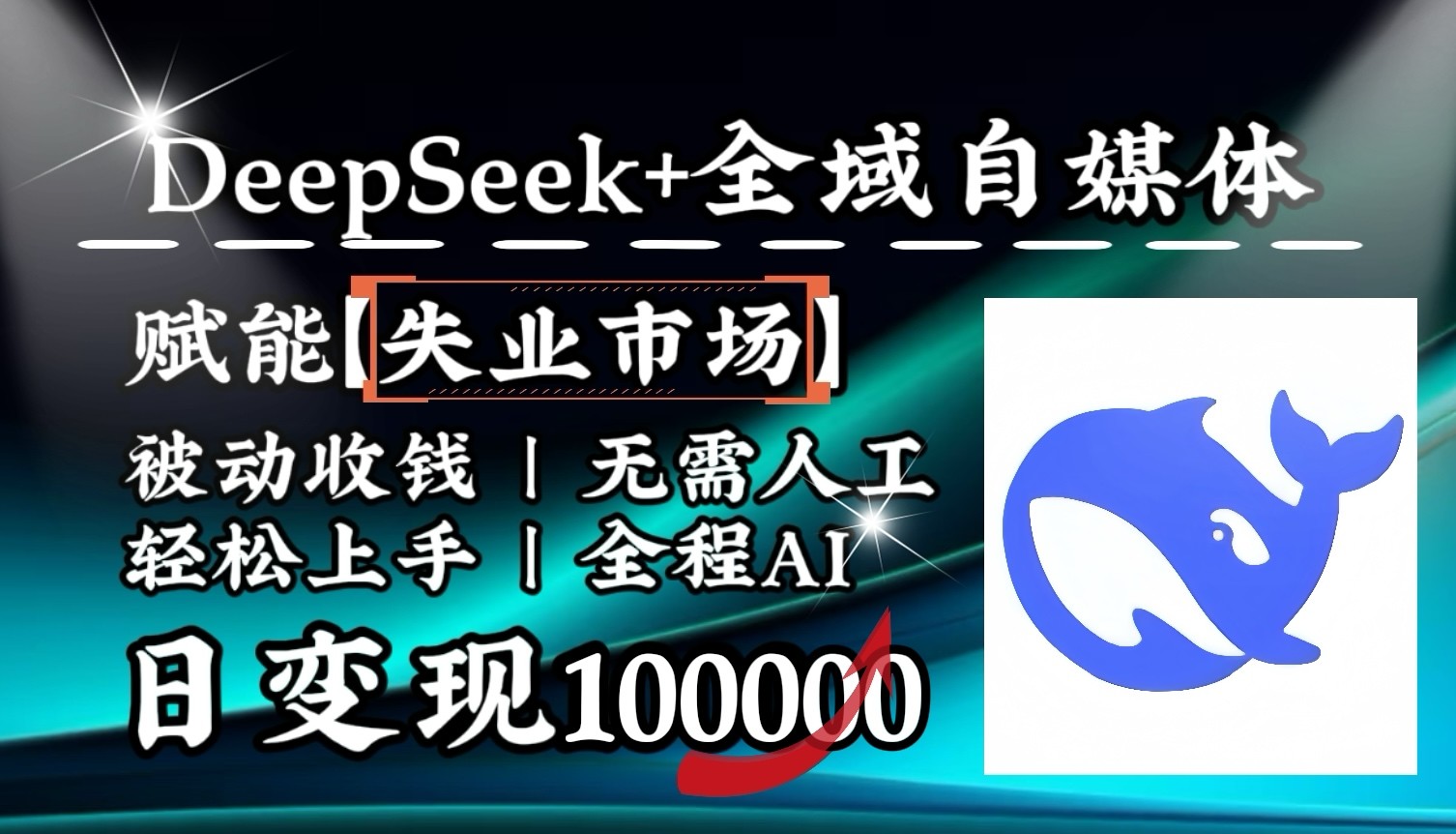 降维打击，DeepSeek+失业市场，全自动操作，结合人人刚需，单月利润轻松破100000＋-chywc