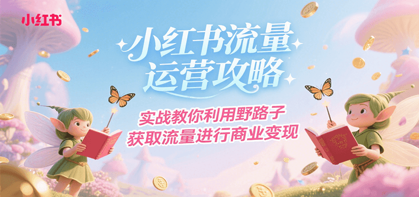 小红书流量运营攻略，实战教你利用野路子获取流量进行商业变现-chywc