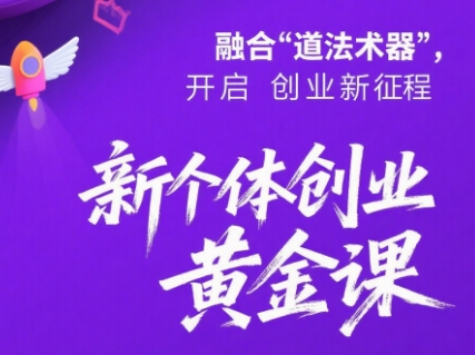 新个体创业黄金课：道法术器四维抢占2025红利-chywc