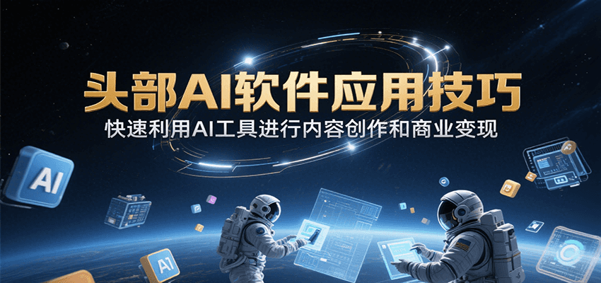 头部AI软件应用技巧，快速利用AI工具进行内容创作和商业变现-chywc
