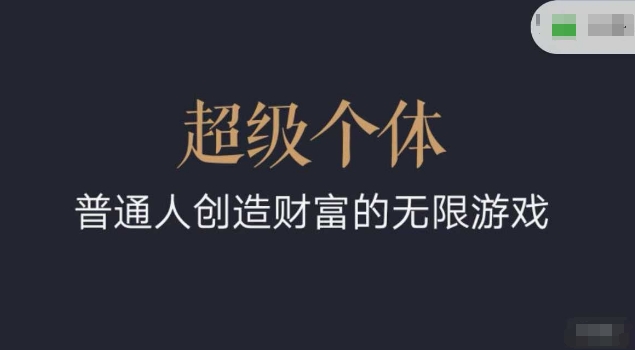 超级个体2024-2025翻盘指南，普通人创造财富的无限游戏-chywc