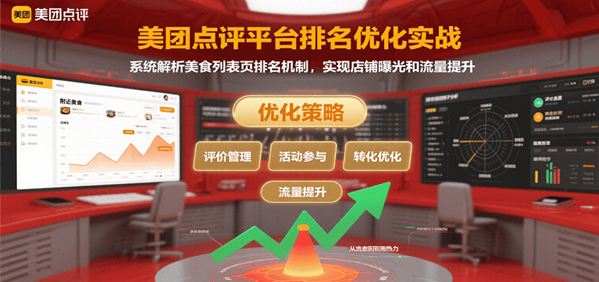 美团点评平台排名优化实战，系统解析美食列表页排名机制，实现店铺曝光和流量提升-chywc