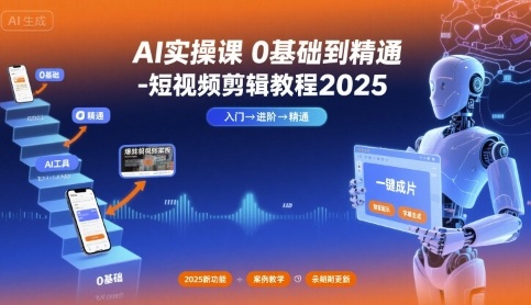 AI实操课0基础到精通-短视频剪辑教程2025-chywc