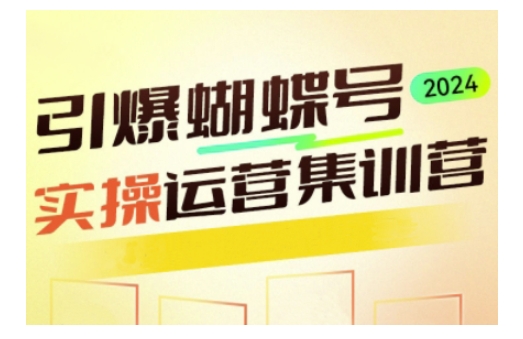 引爆蝴蝶号实操运营，助力你深度掌握蝴蝶号运营，实现高效实操，开启流量变现之路-chywc