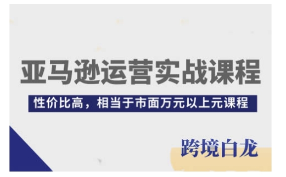 亚马逊运营实战课程，亚马逊从入门到精通，性价比高，相当于市面万元以上元课程-chywc
