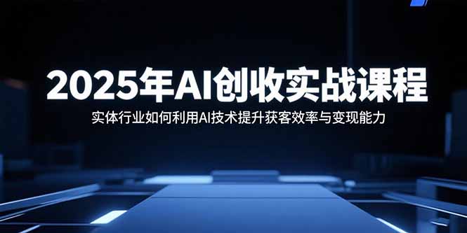 2025年AI创收实战课程：实体行业如何利用AI技术提升获客效率与变现能力-chywc