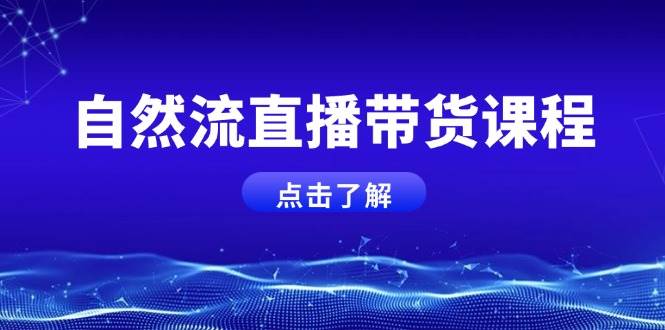 自然流直播带货课程，结合微付费起号，打造运营主播，提升个人能力-chywc