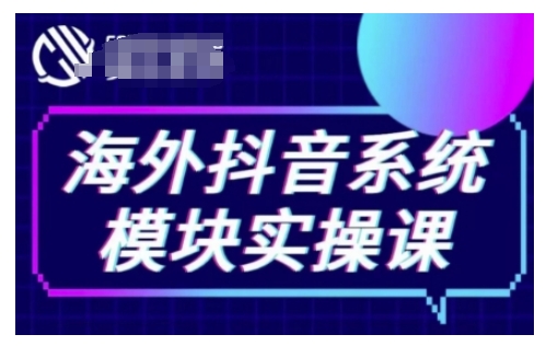 海外抖音Tiktok系统模块实操课，TK短视频带货，TK直播带货，TK小店端实操等-chywc
