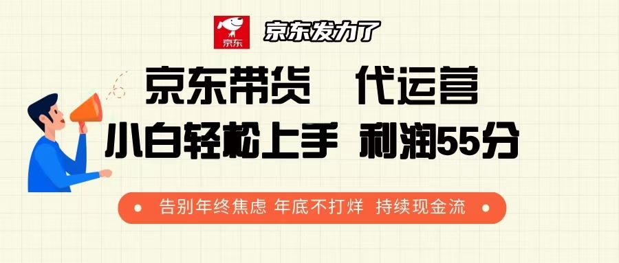 京东带货 代运营 利润55分 告别年终焦虑 年底不打烊 持续现金流-chywc