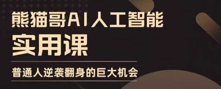 AI人工智能实用课，实在实用实战，普通人逆袭翻身的巨大机会-chywc