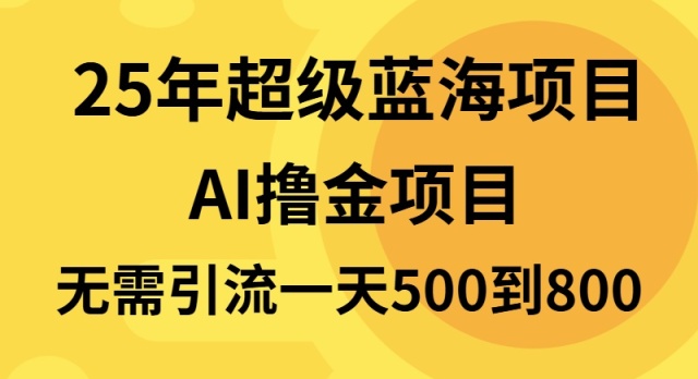 25年超级蓝海项目一天800+，半搬砖项目，不需要引流-chywc