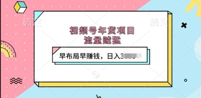 视频号年货项目，流量贼猛，早布局早挣钱，日入上k【揭秘】-chywc