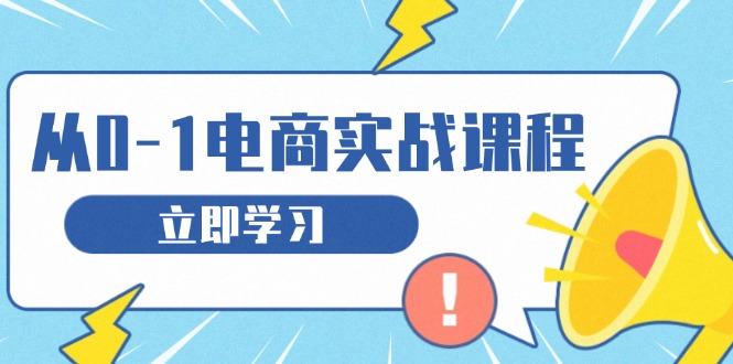 从零做电商实战课程，教你如何获取访客、选品布局，搭建基础运营团队-chywc