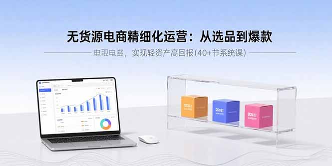 无货源电商精细化运营：从选品到爆款，实现轻资产高回报(40+节系统课-chywc