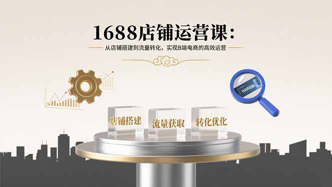 1688店铺运营课：从店铺搭建到流量转化，实现B端电商的高效运营-chywc