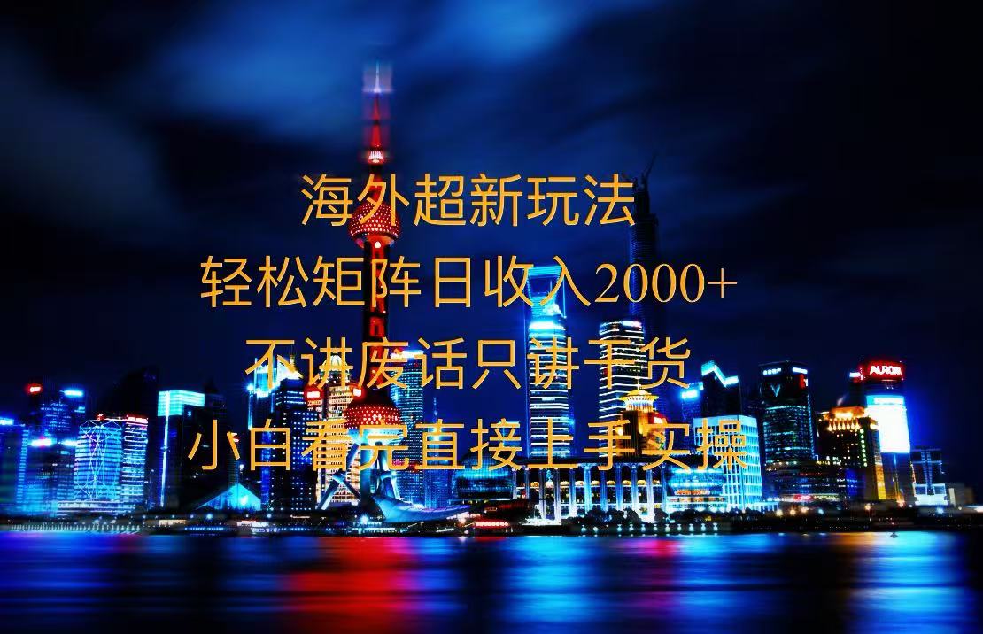 2025全新海外暴力玩法，操作简单，小白轻松上手-chywc