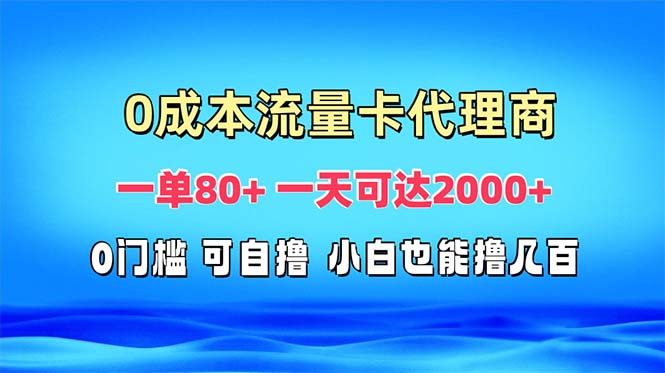 免费流量卡代理一单80+ 一天可达2000+-chywc