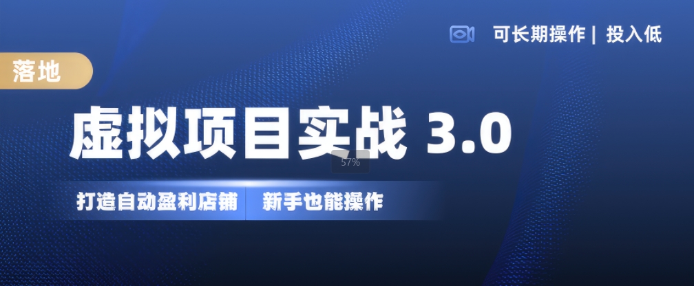 虚拟项目实战3.0，打造自动盈利店铺，可长期操作投入低，新手也能操作-chywc