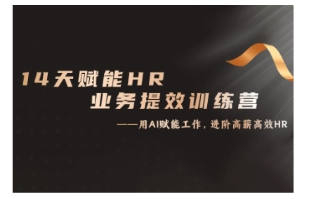 14天ChatGPT赋能HR业务提效训练营，从小白到应用高手-chywc