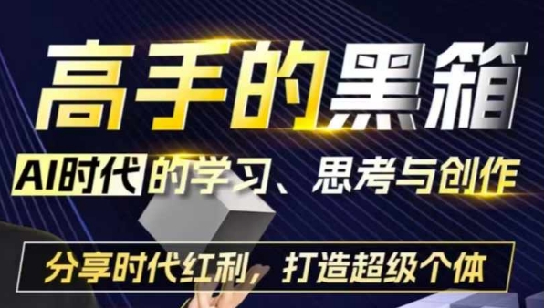 高手的黑箱：AI时代学习、思考与创作-分红时代红利，打造超级个体-chywc