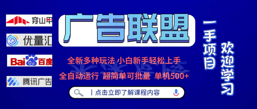 广告联盟 全新多种玩法 单机500+  全自动运行  可批量运行-chywc