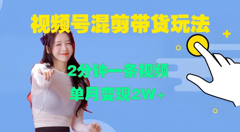 视频号混剪玩法，2分钟一条视频，单月变现2W+【揭秘】-chywc