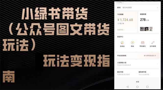 小绿书带货(公众号图文带货玩法-chywc