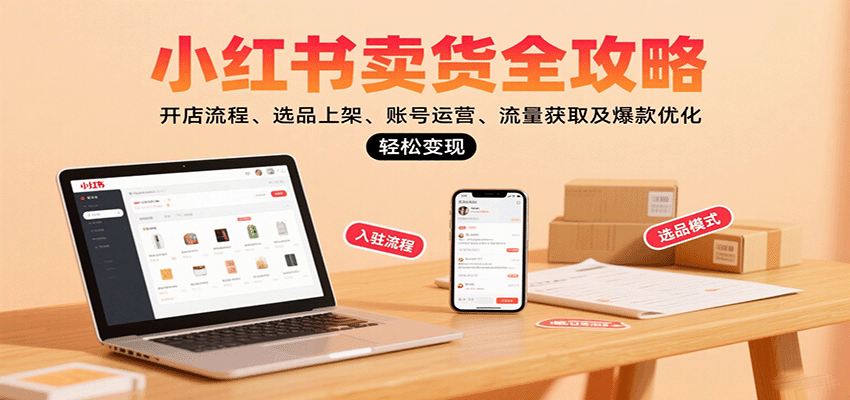 小红书卖货全攻略：开店流程、选品上架、账号运营、流量获取及爆款优化，轻松变现-chywc