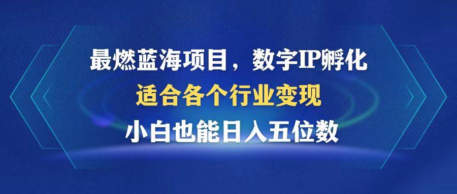 最燃蓝海项目  数字IP孵化  适合各个行业变现  小白也能日入5位数-chywc
