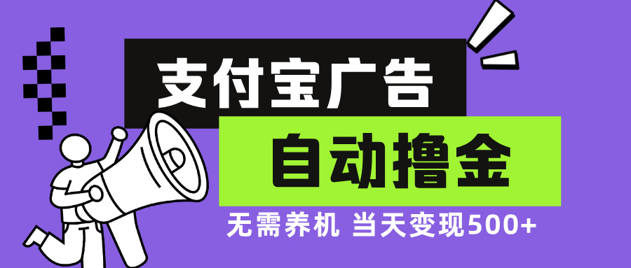 支付宝广告全自动撸金，无需养机，当天落地500+-chywc