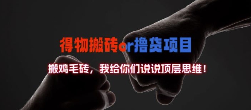 得物搬砖撸货项目?掰下数据，我给你们说说顶层思维【揭秘】-chywc