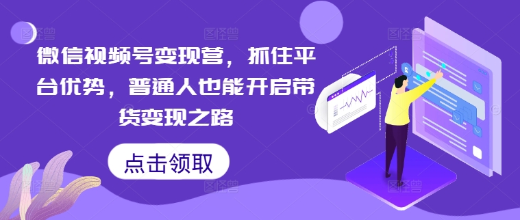 微信视频号变现营，抓住平台优势，普通人也能开启带货变现之路-chywc