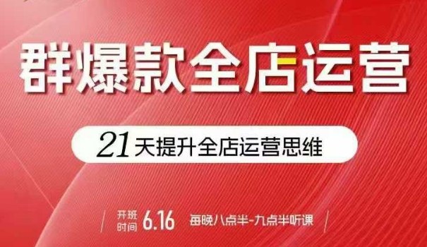 贾真电商群爆款全店运营，21天提升全店运营思维，起店、全店运营爆款不断-chywc