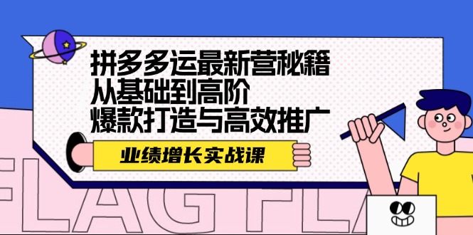 拼多多运最新营秘籍：业绩 增长实战课，从基础到高阶，爆款打造与高效推广-chywc