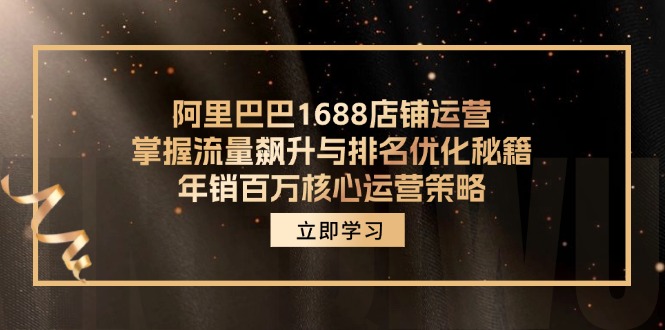 阿里巴巴1688店铺运营，掌握流量飙升与排名优化秘籍 年销百万核心运营策略-chywc