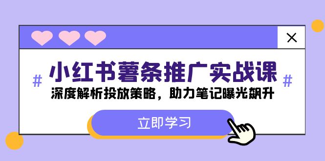 小红书-薯条推广实战课：深度解析投放策略，助力笔记曝光飙升-chywc