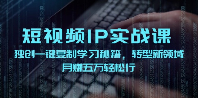 短视频IP实战课，独创一键复制学习秘籍，转战新领域，月赚五万轻松行-chywc