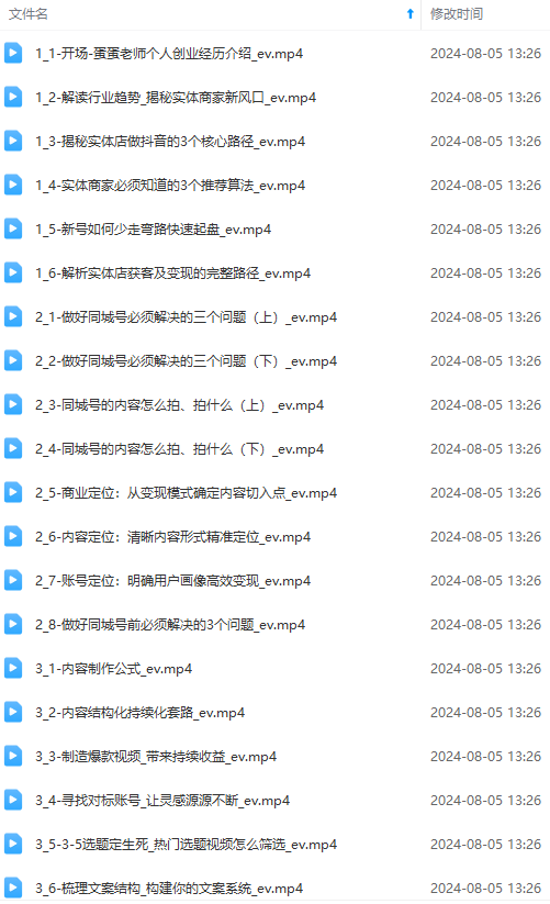 图片[1]-实体店老板获客特训营：认知、定位、文案、矩阵、直播、AI等(72节-chywc