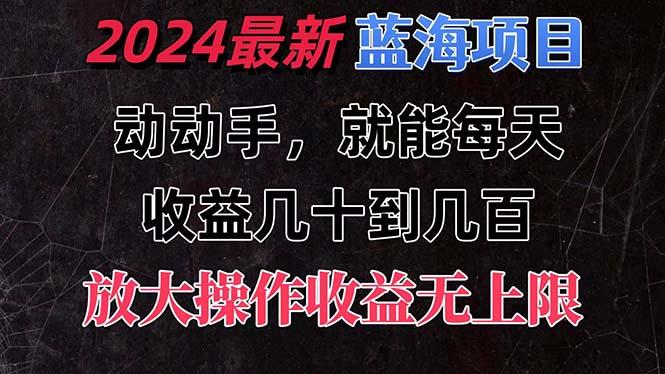 有手就行的2024全新蓝海项目，每天1小时收益几十到几百，可放大操作收…-chywc