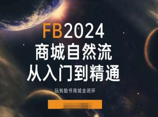 2024Faceboo商城自然流(从入门到精通)，玩转脸书商城全闭环-chywc