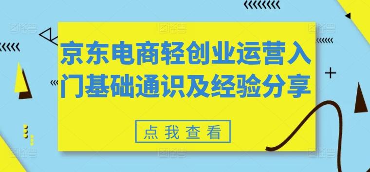 京东电商轻创业运营入门基础通识及经验分享-chywc